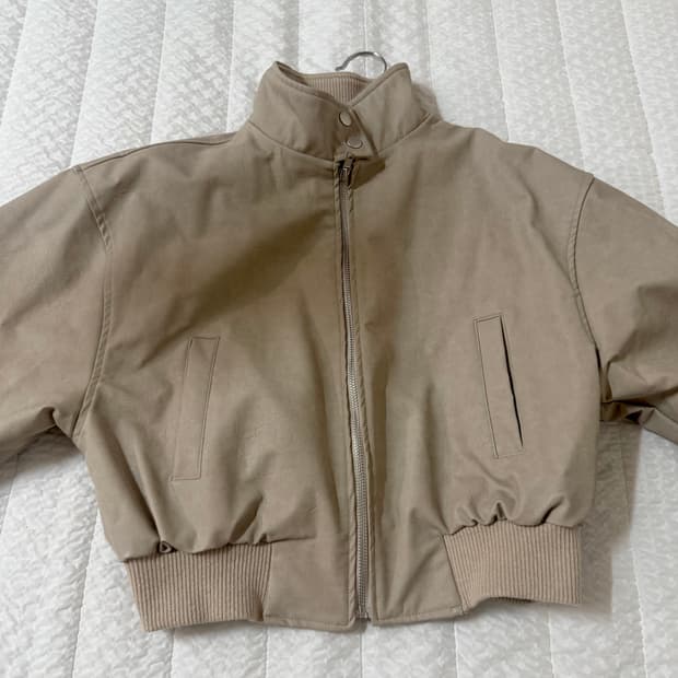 빈티지 베이지 레더자켓