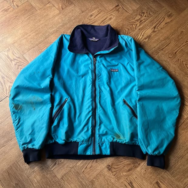 [XL]80's 파타고니아 USA 더티 나일론 쉘드 웜업 자켓