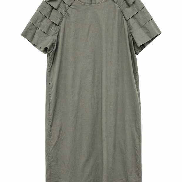 JIYO 카키색 반팔 원피스 S