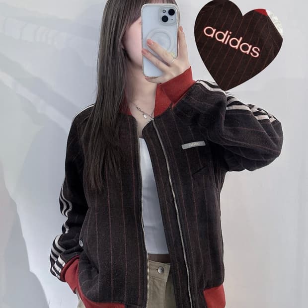 아디다스 00‘s 스트라이프 울 빅로고 트랙 자켓