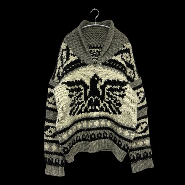 핸드메이드 VTG 숄 코위찬 니트