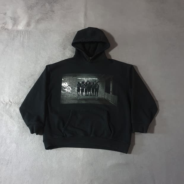 오프화이트 버질아블로 MCA 파이렉스 프린트 오버사이즈 후드티