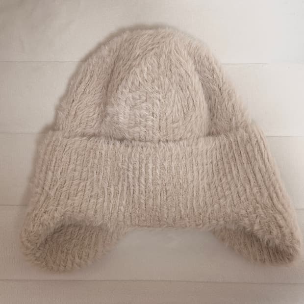 앙고라 베이지 비니