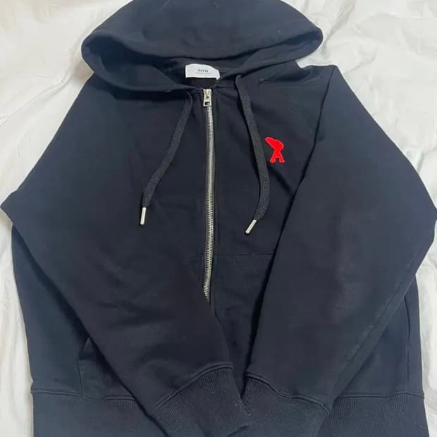 아미 후드집업 블랙 s