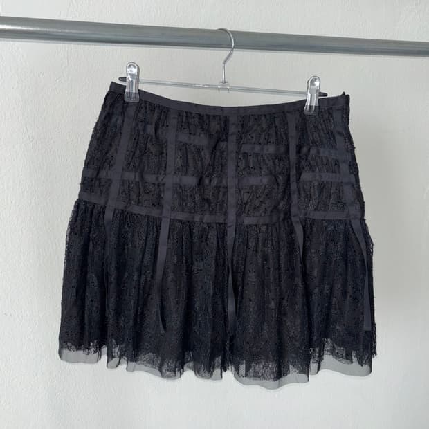빈티지 레이스 미니 스커트
