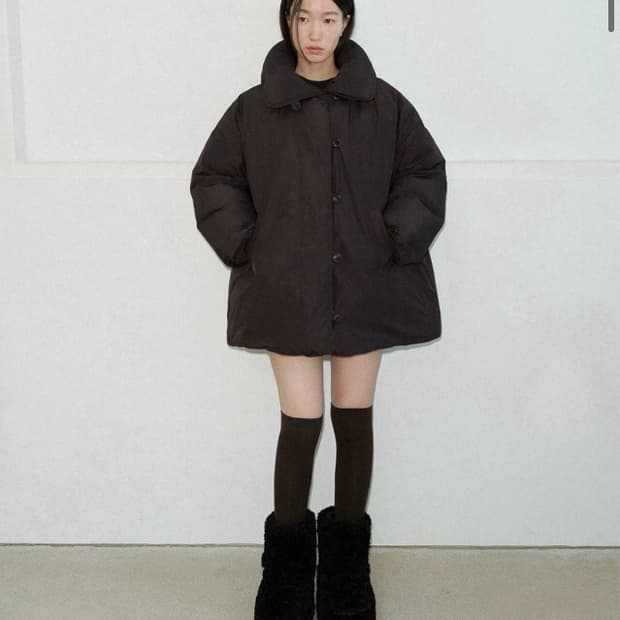 (새상품) 스프링크로커스 브라운 패딩 코트