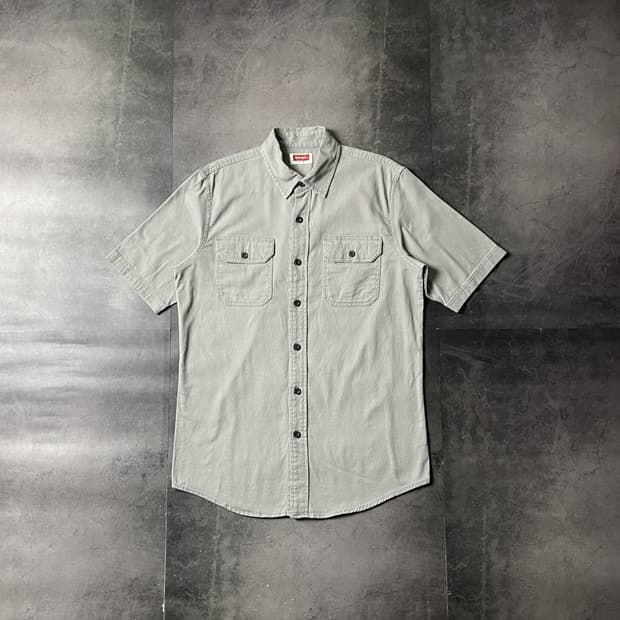 WRANGLER 랭글러 빈티지 그레이 반팔 셔츠 A00756