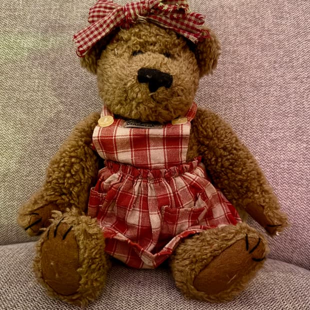 보이즈베어 빈티지 체크 곰인형 테디베어