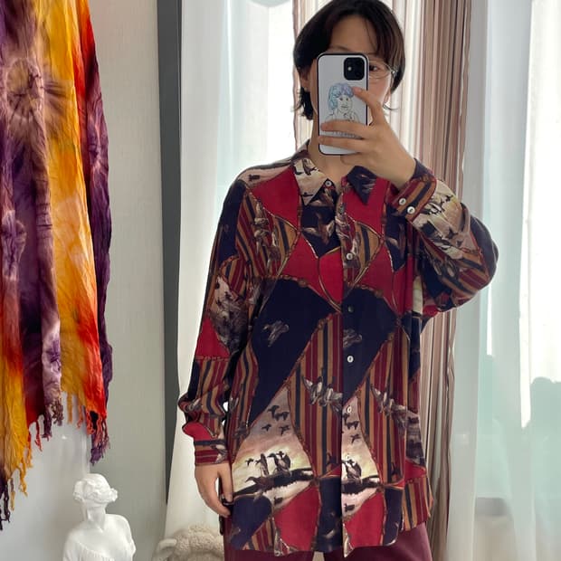 90s 빈티지 덕 앤 체인 클래식 셔츠