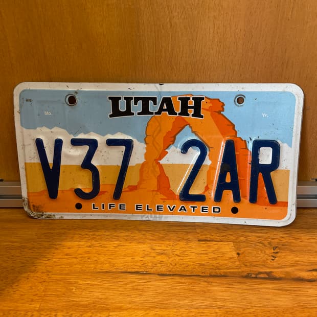 Vintage Utah License Plate