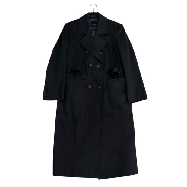 바니스뉴욕 네이비 24fw 더블 트렌치코트
