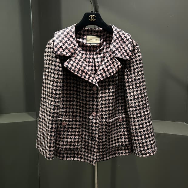 구찌 하운드투스 트위드 자켓