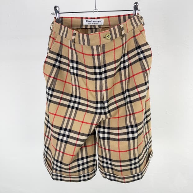 버버리 노바체크 울 하프 쇼츠