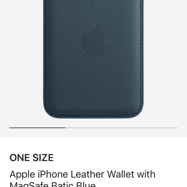 애플 가죽 맥세이프 카드지갑 발틱블루