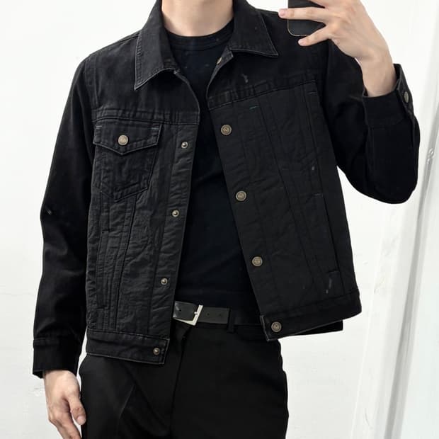 트루릴리전 나일론 믹스드 데님 트러커 자켓