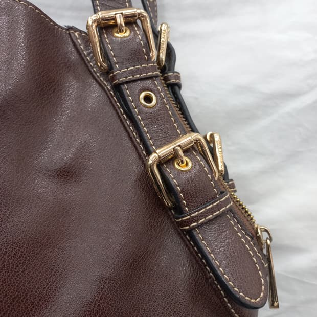 폴프랭크 브라운 가죽 숄더백