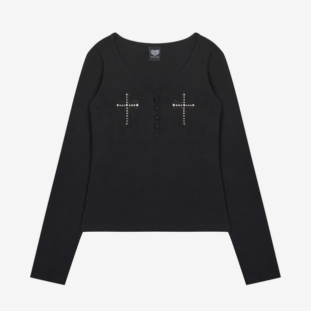 러브이즈트루 롱슬리브 GT PATCH SLEEVE TEE(BLACK)