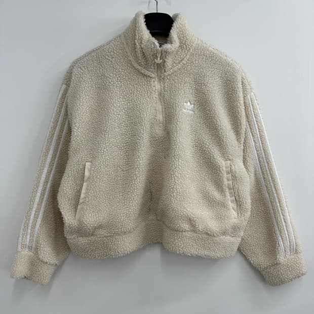 95 아디다스 여자 양털 뽀글이 숏 점퍼