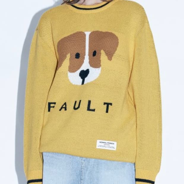 [새상품] FAULT 퍼피 니트 S