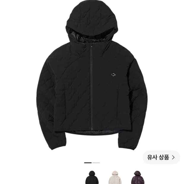 미스치프 퀼티드 후디드 자켓 블랙