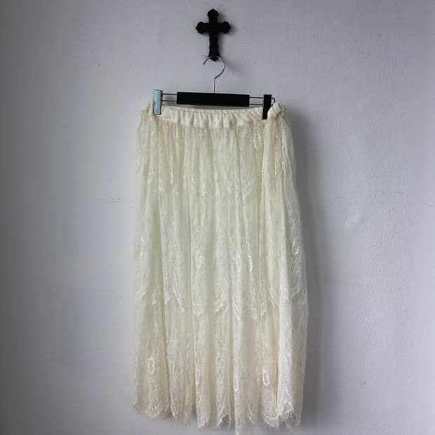 Lace sha layered long skirt