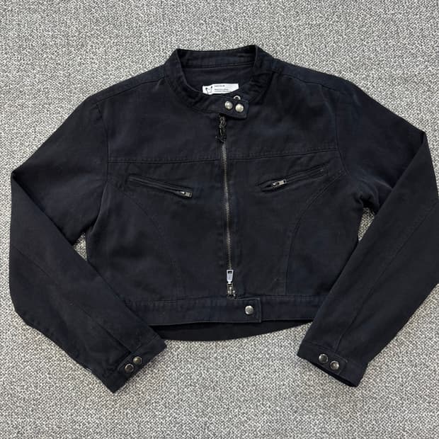 네스티팬시클럽 바이커 크롭 자켓