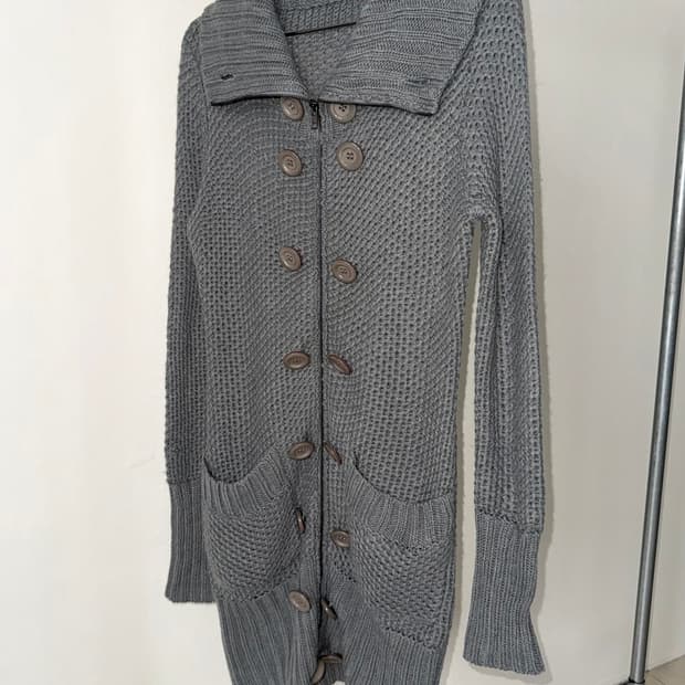 빈티지 빅 버튼 가디건