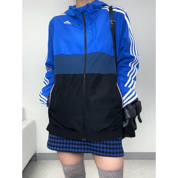 빈티지 아디다스 후드 집업 윈드브레이커