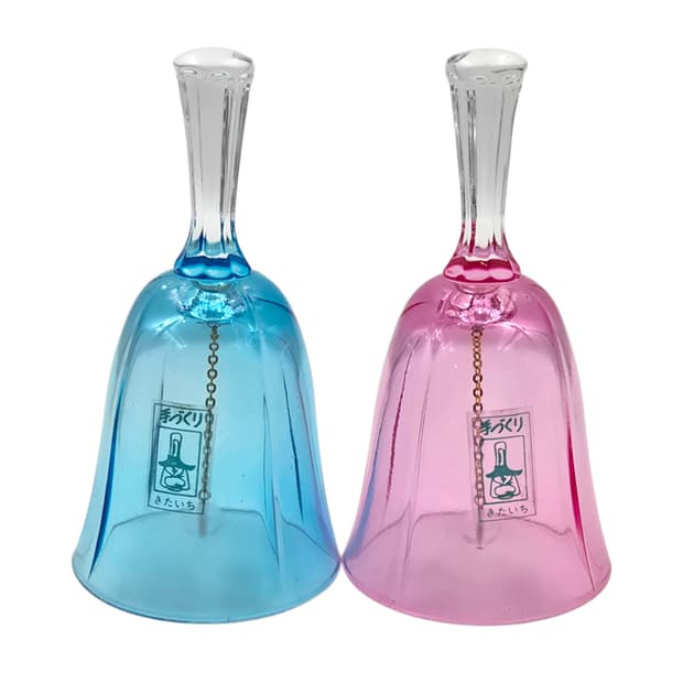 90s 오타루 핸드블로운 컬러 유리 벨 1p