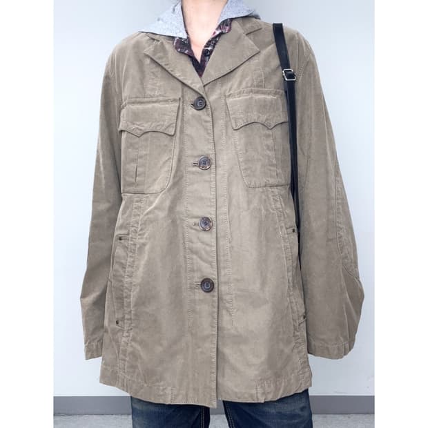 빈티지 베이지 브라운 오버핏 자켓