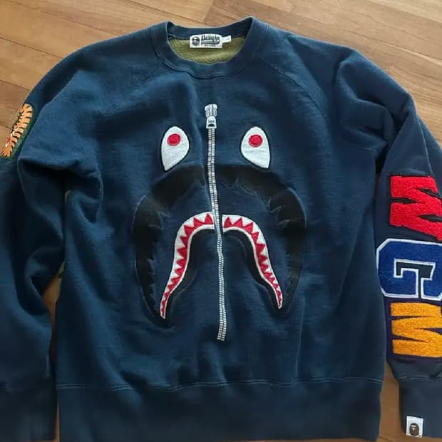 BAPE 정품 약기모 맨투맨 L사이즈