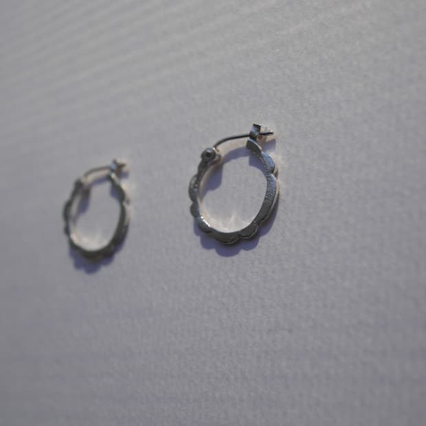 petal silver earring