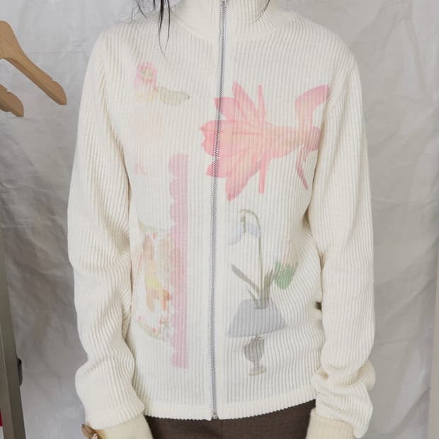 영마일웨어 muse rib zip up (택O)