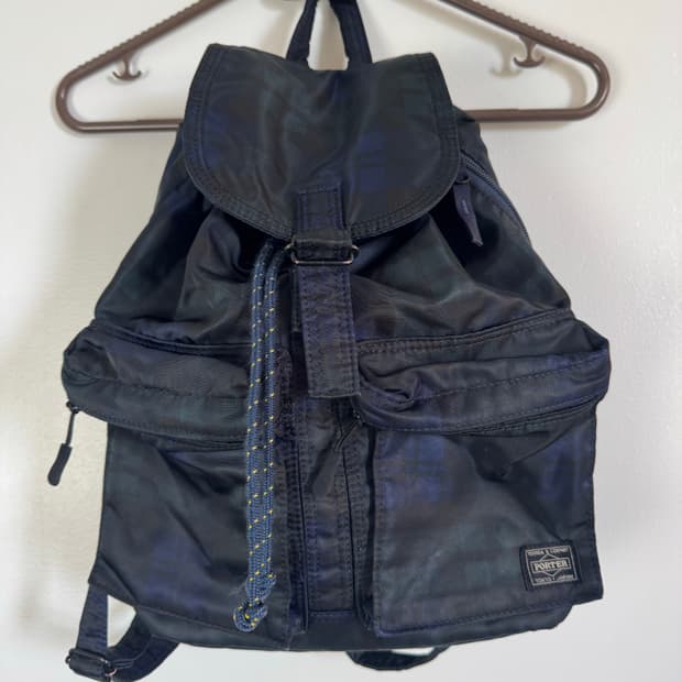 요시다포터 헤드포터 타탄체크 2포켓 럭색 S 사이즈. 