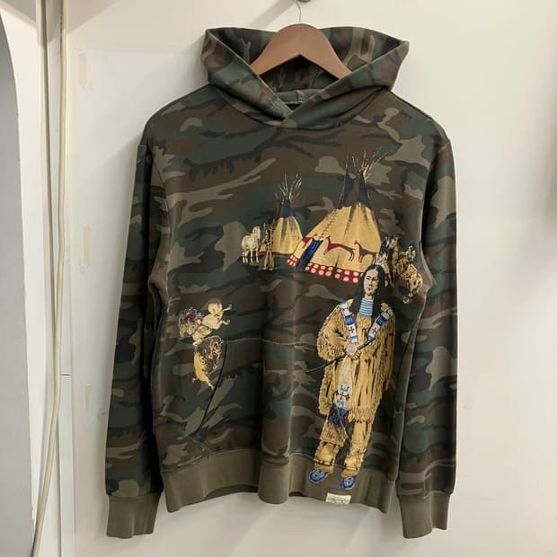 N70 폴로 데님앤서플라이 카모 후드