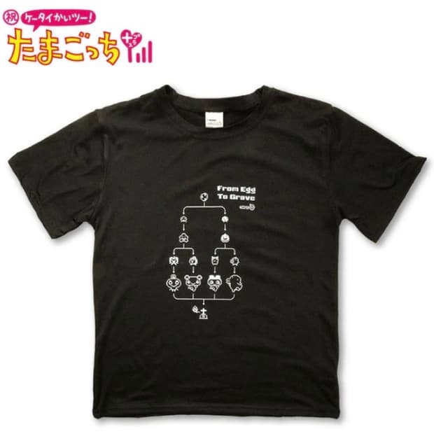 다마고치 eggtograve 반팔 티셔츠