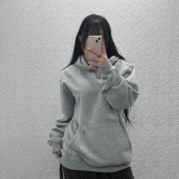 칼하트 빈티지 캐주얼 오버핏 기모 후드티 M C07578