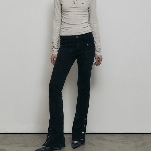 보헴서 BUTTON FLY BOOTS CUT DENIM PANTS