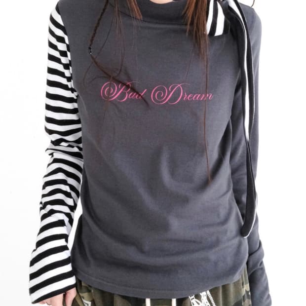 (새상품) petit scarf stripe turtleneck 