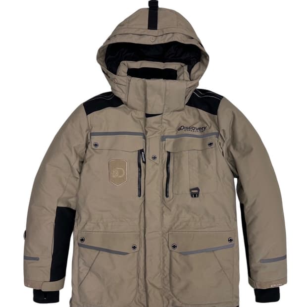 디스커버리 구스다운 패딩 베이지 (L)