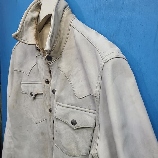 일본빈티지 말가죽웨스턴셔츠