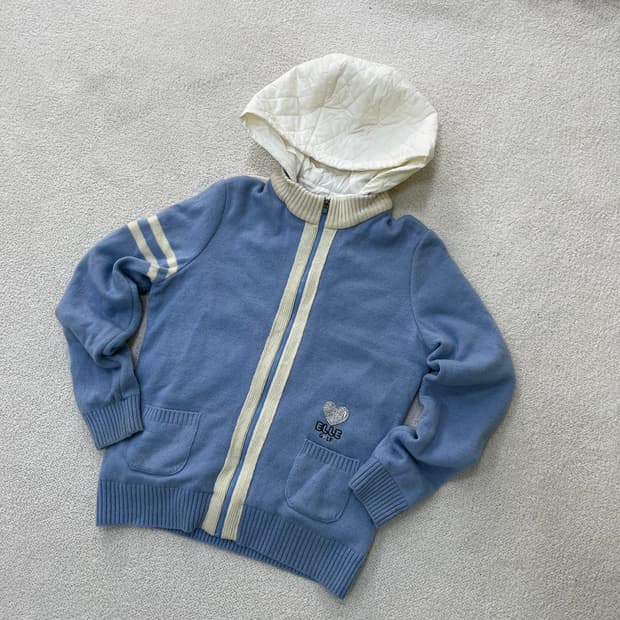 95 엘르 골프 여성 니트 후드 집업 0325M