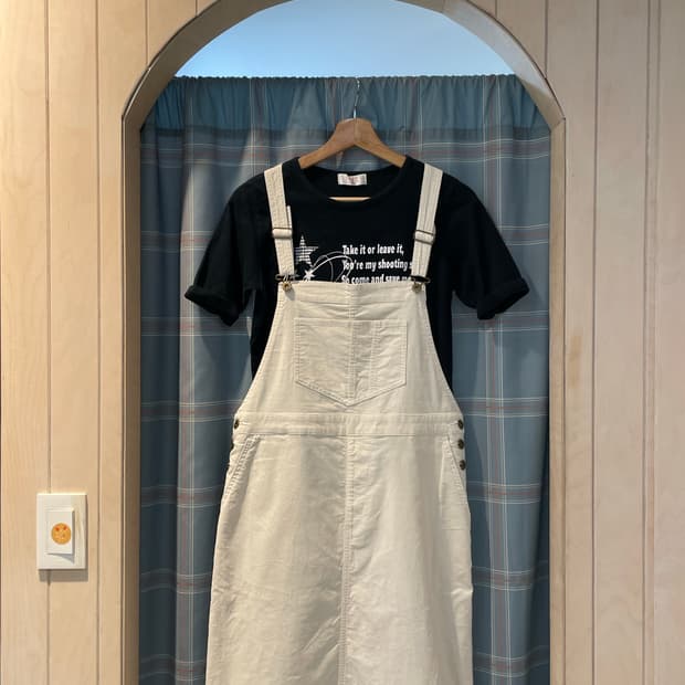 빔즈 heart 멜빵오버롤원피스