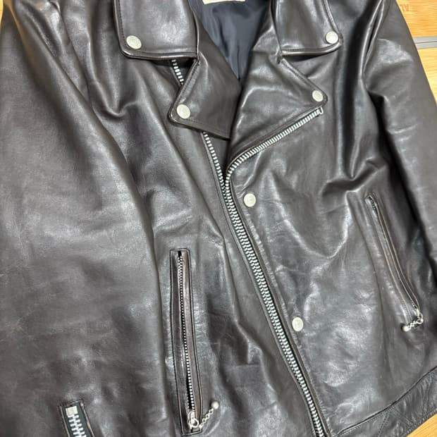 디아프바인 말가죽 라이더 자켓 M