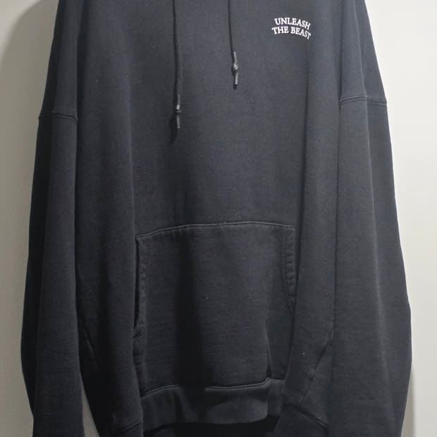 렙스온렙스 데일리 머슬핏 블랙 후드티 xl