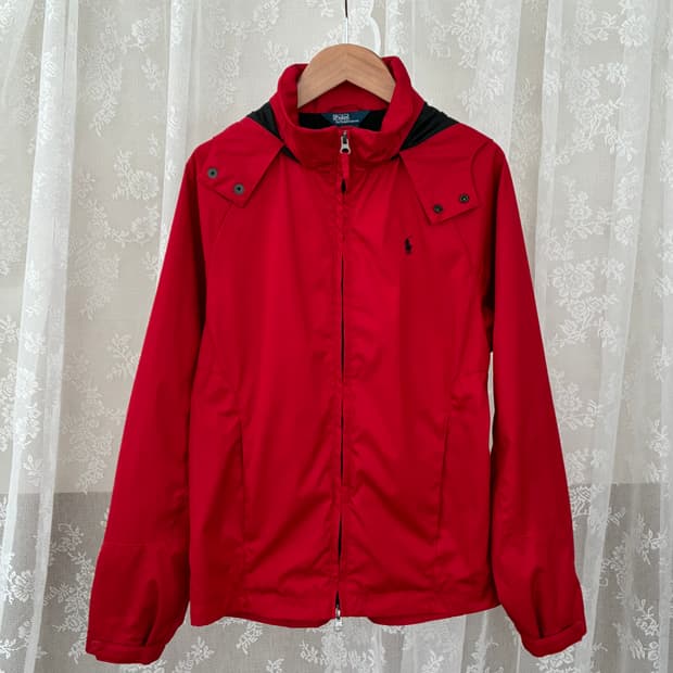 14-16Y) 폴로 랄프로렌 키즈 바람막이 자켓 레드
