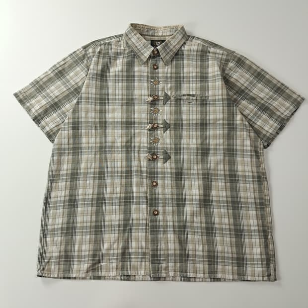 CA572 2XL OS 90s 독일판 바바리안 반팔 셔츠 남방