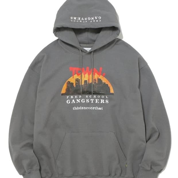 [M] 19fw 디네댓 프렙스쿨 갱스터 후디 차콜