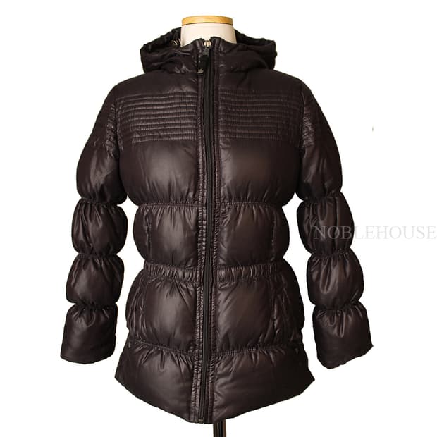 알마니키즈 메탈릭다크브라운 후드 다운 패딩점퍼(10세)