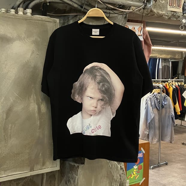 아크메드라비 빅프린팅 반팔 티셔츠 블랙 #csz3194